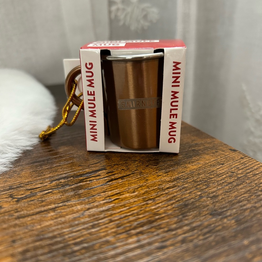 SMIRNOFF MOSCOW MULE mini mug promo Christmas ornament shot glass